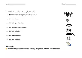 Vorschau - Arbeitsblätter - Werke der Barmherzigkeit + Lösung - Seite 3