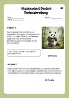 Vorschau - Klassenarbeiten - Klassenarbeit Tierbeschreibung (Klasse 5 & 6) inkl. Lösung - Seite 3