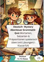 Vorschau - Arbeitsblätter - Deutsch- Mystery Abenteuer Grammatik-Quiz – Wortarten, Satzarten & Präpositionen spielerisch üben (mit Lösungen) | Klasse 5/6 - Deckblatt