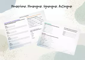 Vorschau - Arbeitsblätter - Homophone, Homonyme, Synonyme, Antonyme - Deckblatt