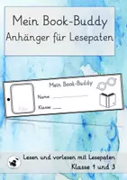 Vorschau - Mal- und Bastelvorlagen - Anhänger für Lesepaten - Book-Buddy - Deckblatt