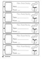 Vorschau - Mal- und Bastelvorlagen - Anhänger für Lesepaten - Book-Buddy - Seite 1