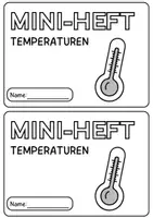 Vorschau - Arbeitsblätter - TEMPERATUREN Mini-Heft (Mathe Klasse 3-4) - Seite 1