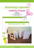 Vorschau - Mal- und Bastelvorlagen - Valentinstag/Muttertag: Leporello (blanko) – süßer Pinguin - Deckblatt