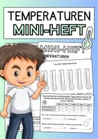 Vorschau - Arbeitsblätter - TEMPERATUREN Mini-Heft (Mathe Klasse 3-4) - Deckblatt