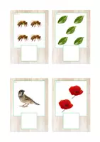 Vista previa - Tarjetas / Manipulativos - Grafía de cantidades 1-5 (primavera) - página 1