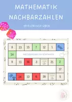 Vorschau - Spiele - Nachbarzahlen / Mathematik Nachbarzahlen üben - Deckblatt