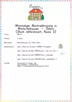 Vorschau - Arbeitsblätter - Ostern: Wimmeliges Abschreibtraining in Wortartenhausen (3-fach diff.) - Deutsch - Kl. 2 - Seite 1