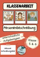 Vorschau - Test - Klassenarbeit Personenbeschreibung Klasse 5 und 6 - Deckblatt
