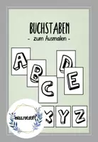 Vorschau - Mal- und Bastelvorlagen - Buchstaben - Alphabet - Ausmalen in der Grundschule - Deckblatt