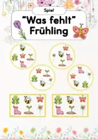 Vorschau - Spiele - "Was fehlt" Frühling | Reaktionsspiel - Deckblatt