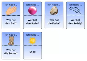 Vorschau - Stationenlernen - Unsere Sinne_Spiel: Wer hat? - Ich habe! Version blau - Seite 3