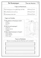 Vorschau - Arbeitsblätter - Lesen: Tiere in der Antarktis - Leseverstehen - Seite 3