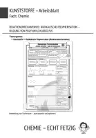 Vorschau - Arbeitsblätter - Radikalische Polymerisation - Bildung von Polyvinylchlorid PVC - Arbeitsblatt - Deckblatt
