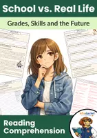 Vorschau - Arbeitsblätter - School & Real Life: Lesetext + Schreibaufgabe (Englisch, Klasse 9/10) - Deckblatt