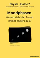 Vorschau - Arbeitsblätter - Mondphasen - Warum sieht der Mond immer anders aus? - Deckblatt