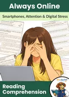 Vorschau - Arbeitsblätter - Always Online, Never Free – Reading Comprehension & Writing Task (B1–B2) - Deckblatt