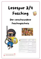 Vorschau - Arbeitsblätter - Materialpaket Fasching - Lesespur und Suchsel - Seite 1