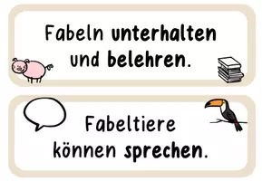 Vorschau - Poster - Tafelmaterial: Merkmale & Aufbau von Fabeln - Seite 2