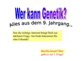 Vorschau - Spiele - Lernkatei Genetik - Deckblatt