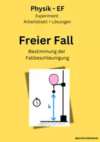 Vorschau - Arbeitsblätter - Freier Fall - Experiment (Smartphone-Experiment: akustische Stoppuhr) - Deckblatt