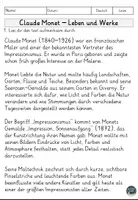 Vorschau - Arbeitsblätter - PAKET: Kunst & Künstler – Claude Monet, Albrecht Dürer, Wassily Kandinsky, Franz Marc Lesen & Verstehen Arbeitsblätter mit Lesetext - Seite 2