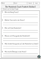 Vorschau - Arbeitsblätter - Der Handschuh (nach Friedrich Schiller) | Lesetext & Leseverstehen (Klasse 4–6) - Seite 2