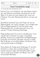 Vorschau - Arbeitsblätter - Faust I – Johann Wolfgang von Goethe | Kurzfassung & Leseverstehen - Seite 2
