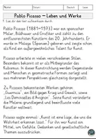 Vorschau - Arbeitsblätter - PAKET: Kunst & Künstler Sachtext, Lesen und Verstehen Arbeitsblätter mit Lesetext, Fragen - Seite 2