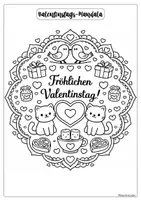 Vorschau - Mal- und Bastelvorlagen - Mandala Valentinstag - Ausmalbilder, Vertretungsstunde, Kunstunterricht - Seite 2