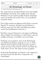 Vorschau - Arbeitsblätter - Der Rattenfänger von Hameln – Lesen und Verstehen (Arbeitsblätter) - Seite 1