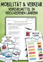 Vorschau - Arbeitsblätter - Mobilität und Verkehr - Verkehrsmittel weltweit (Arbeitsblatt) - Deckblatt