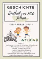 Vorschau - Arbeitsblätter - Kindheit vor 2500 Jahren – Athen und Sparta im Vergleich (Jungen & Mädchen) - Deckblatt