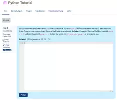 Vorschau - Interaktives Material - Python Grundlagen Moodle Tutorial - XML Fragen - Seite 3