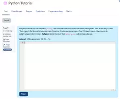Vorschau - Interaktives Material - Python Grundlagen Moodle Tutorial - XML Fragen - Seite 1