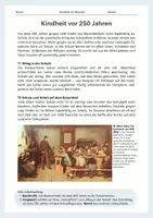 Vorschau - Arbeitsblätter - Kindheit vor 250 Jahren – Schule, Arbeit und Erziehung (Kindheit im Wandel) - Seite 1