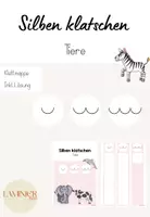 Vorschau - Arbeitsblätter - Silben klatschen - Klettmappe - Tiere - Deckblatt