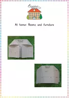 Vorschau - Arbeitsblätter - Englisch: At home (Rooms & Furniture) - Faltbuch / Bastelprojekt - Kl. 3/4 - Deckblatt