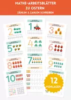 Vorschau - Arbeitsblätter - Zahlen schreiben lernen Ostern: Ziffern 1-10 schreiben & zählen | Arbeitsblätter & Lernblätter (Vorschule, Kindergarten & Klasse 1) - Deckblatt