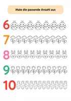 Vorschau - Arbeitsblätter - Arbeitsblätter Mathe 1. Klasse: Zahlenraum 10, Ostern Lernblätter Vorschule, Mengen & Zahlen bis 10 - Seite 2