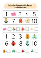 Vorschau - Arbeitsblätter - Mathe-Arbeitsblätter zu Ostern – Zählen und Zahlen lernen bis 10 | Zahlenraum 10 | Vorschule & 1. Klasse - Seite 2