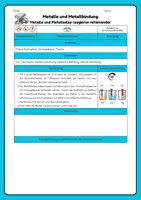 Vorschau - Arbeitsblätter - Metalle und Metallsalze reagieren miteinander - Seite 1
