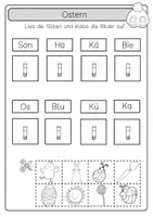 Vorschau - Arbeitsblätter - Deutsch Ostern Klasse 1 lesen & schreiben differenziert - Seite 2