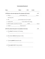 Vorschau - Arbeitsblätter - Grammar Revision Test 9 - Deckblatt