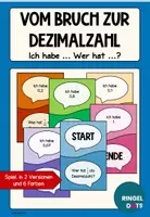 Vorschau - Stationenlernen - Ich habe ... Wer hat ...? Spiel: Vom Bruch zur Dezimalzahl - Deckblatt