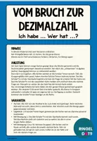 Vorschau - Stationenlernen - Ich habe ... Wer hat ...? Spiel: Vom Bruch zur Dezimalzahl - Seite 1