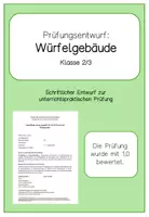 Vorschau - Stundenentwürfe - Prüfungsentwurf Würfelgebäude (Schriftlicher Unterrichtsentwurf) - Deckblatt