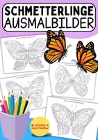 Vorschau - Mal- und Bastelvorlagen - Schmetterlinge Mandalas - Deckblatt