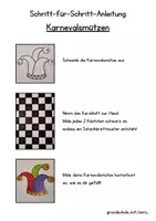 Vorschau - Mal- und Bastelvorlagen - Kunst - Karnevalsmützen aus Krepppapier (Schritt-für-Schritt-Anleitung) - Seite 2