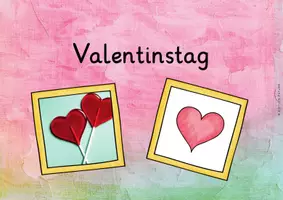 Vorschau - Präsentationen/Tafelbilder - ❤️ Valentinstag - Buntes Tafelmaterial (differenziert) - Seite 1